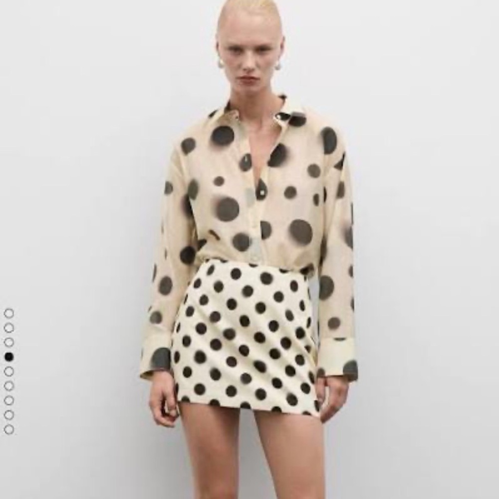 Mango Black and White Polka Dot Set